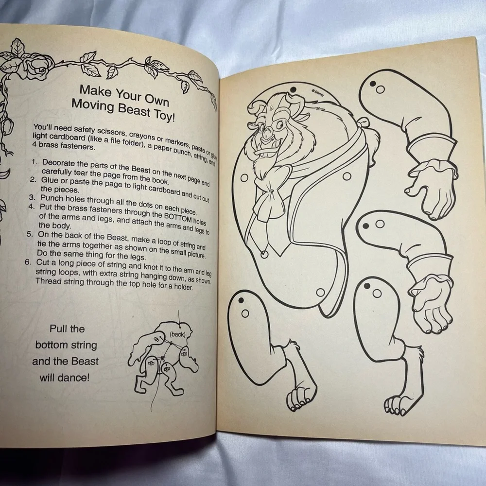 Vtg‎ 90s Disney Coloring Book Lion King Snow White Beauty & Beast Dumbo Rare